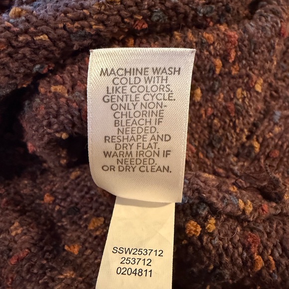 J.Jill Sweater Size M Petite Plum Burgundy Pullover Long Sleeves Relaxed Fit - Picture 9 of 12